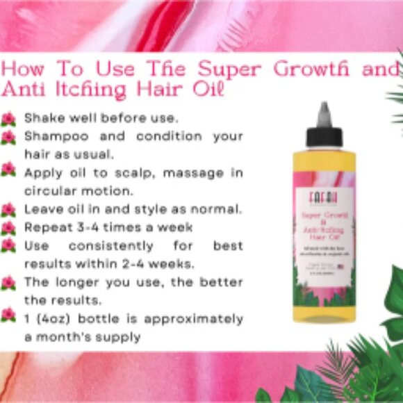 The Fafah Super Growth & Anti-Itching Hair Oil ( 2 oz) - Picture 4 of 10